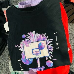 Nike Kids Black and Purple Basketball T-Shirt